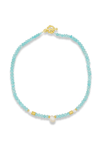 Amazonite Pearl Necklace - Amanda Marcucci 