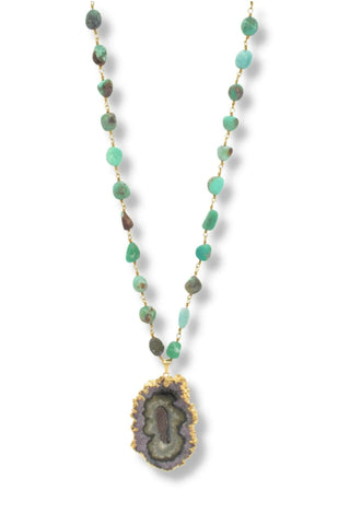 Chrysoprase and Stalactite Necklace - Amanda Marcucci 