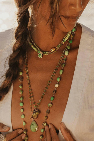 Chrysoprase Shell Necklace - Amanda Marcucci 