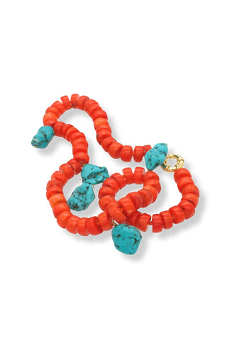 Coral & Turquoise Collar - Amanda Marcucci 