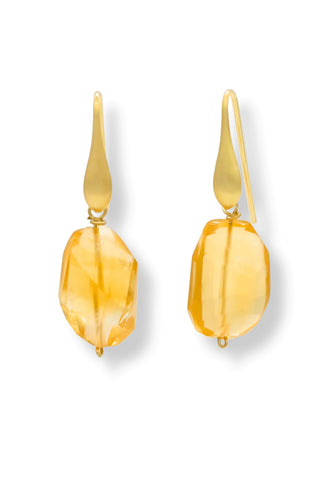 Freeform Citrine Drop Earrings - Amanda Marcucci 