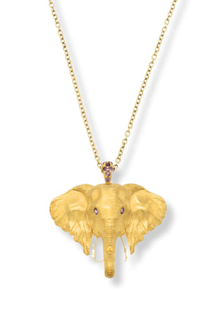 Gold Elephant Necklace - Amanda Marcucci 