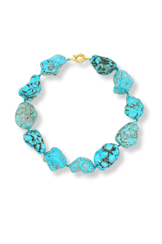 Large Turquoise Nugget Necklace - Amanda Marcucci 