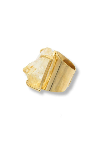 Natural Citrine Cuff Ring - Amanda Marcucci 