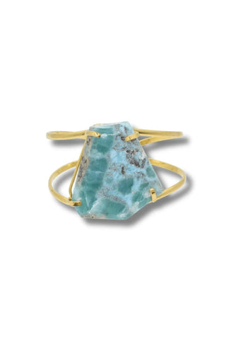 Natural Larimar Cuff Bangle - Amanda Marcucci 