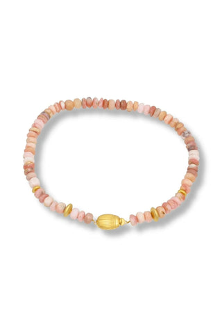 Pink Opal Scarab Necklace - Amanda Marcucci 