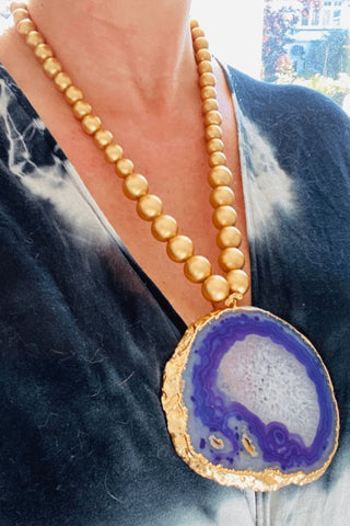 Purple Agate Necklace - Amanda Marcucci 