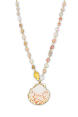 Rose Opal Shell Necklace - Amanda Marcucci 