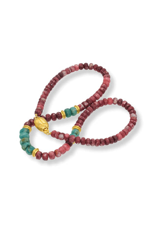 Thulite & Chrysoprase Collar Necklace - Amanda Marcucci 